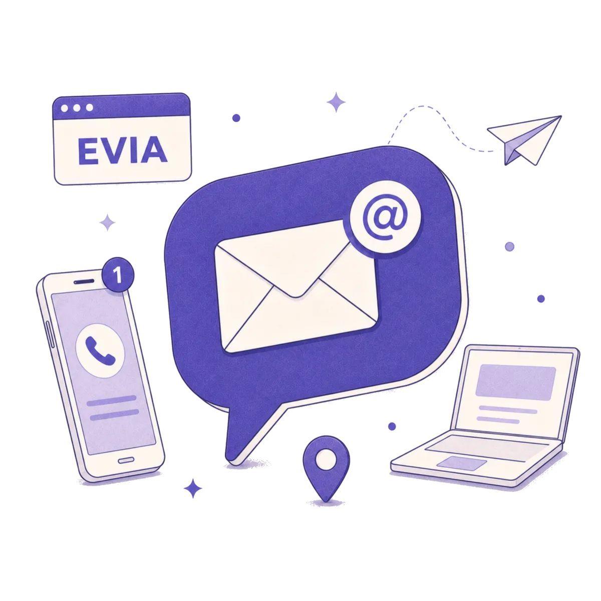 Speech bubble and envelope