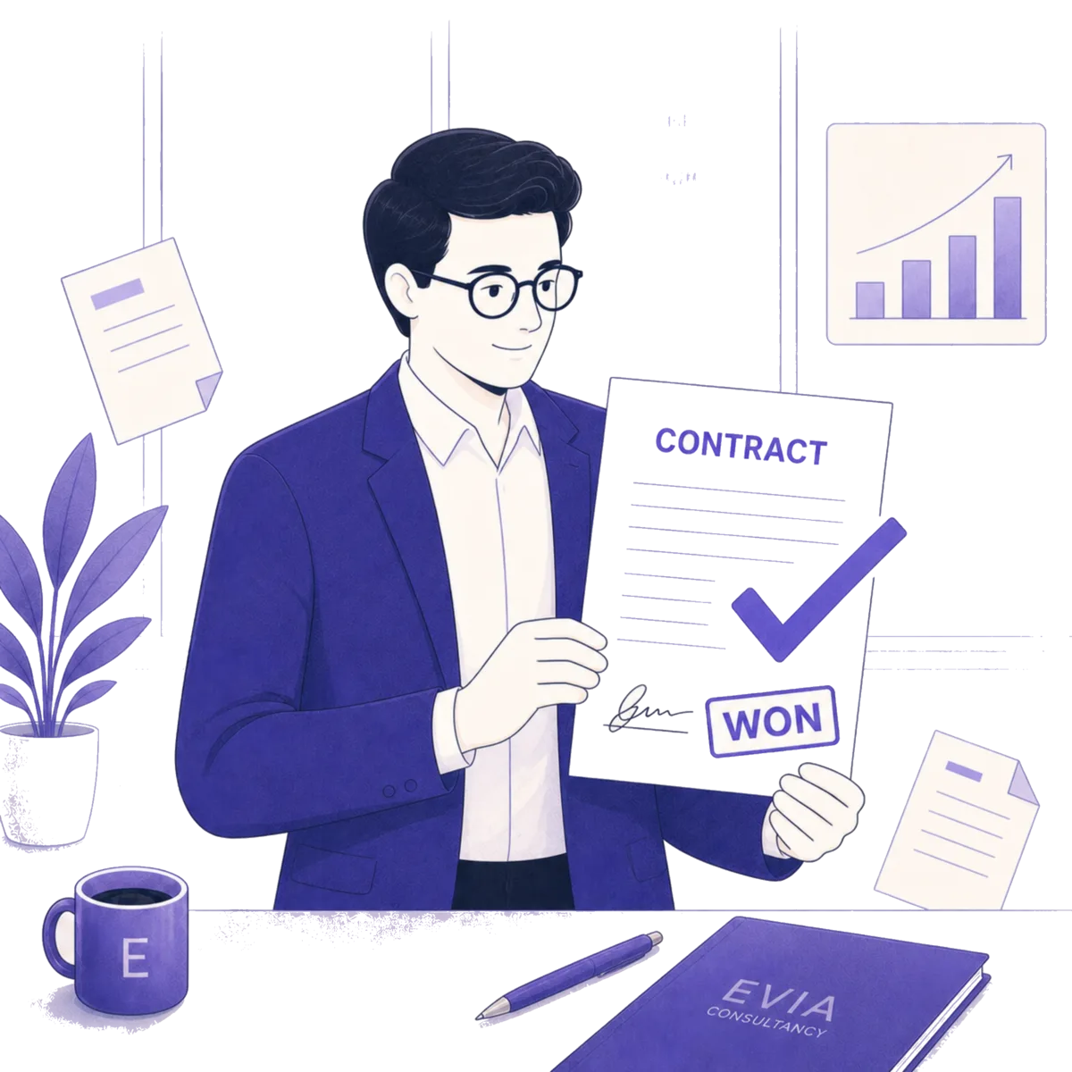 Illustration of contract award and outcome feedback for Stage 7