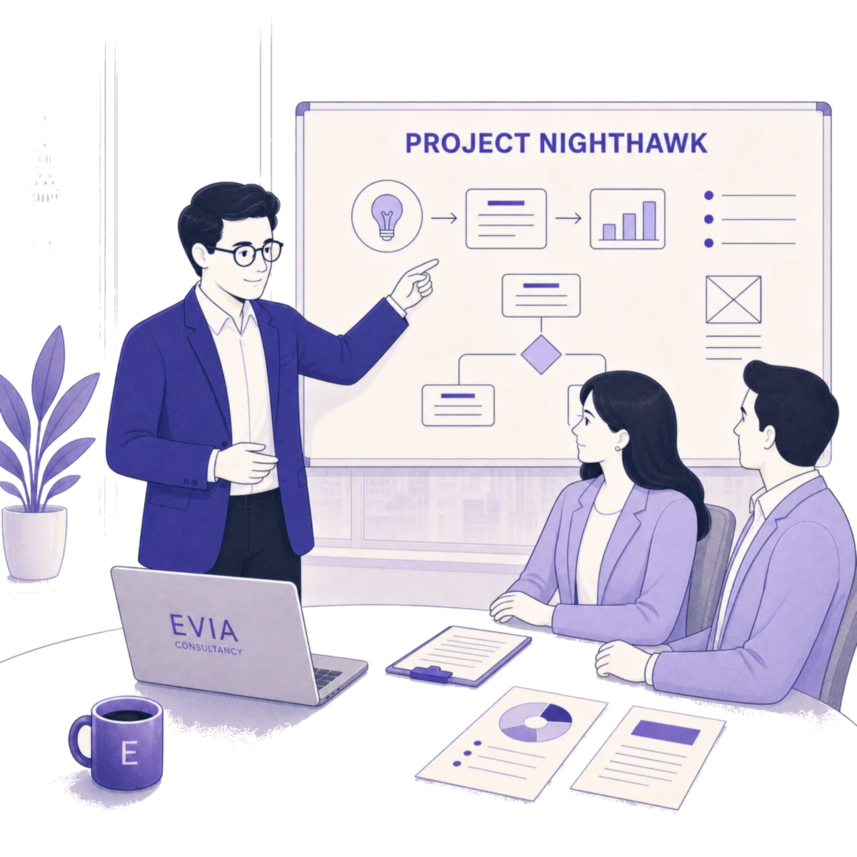 Kick-off meeting illustration